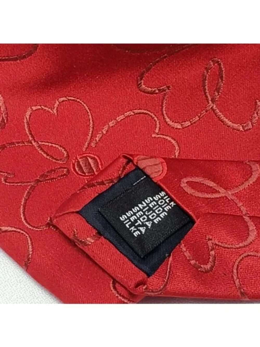 Batistini Red Floral Necktie
